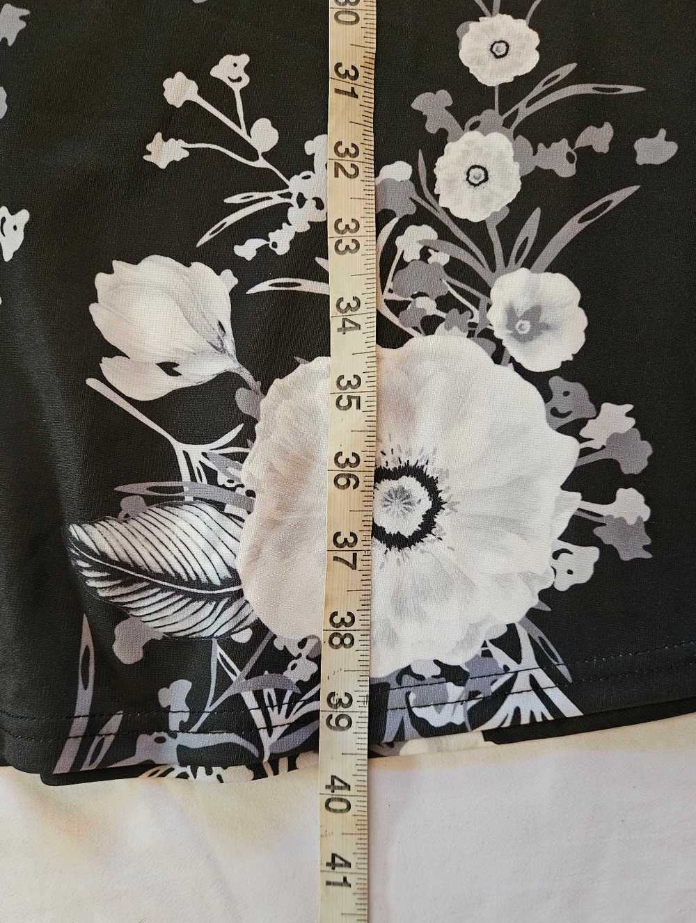 NWT Helyo Womens Black & White Floral Fit & Flare Short Sleeve Dress Size Medium - Picture 11 of 15